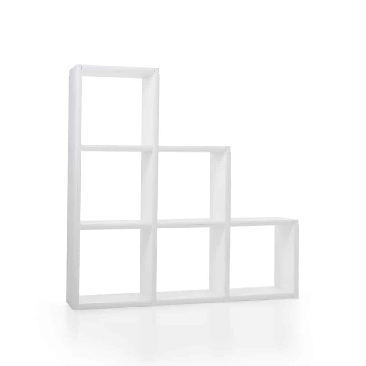 Bibliothèque SONGMICS 6 Casiers, étagère De Rangement Blanche, Grande Capacité 65,5 X 30 X 97,5 Cm